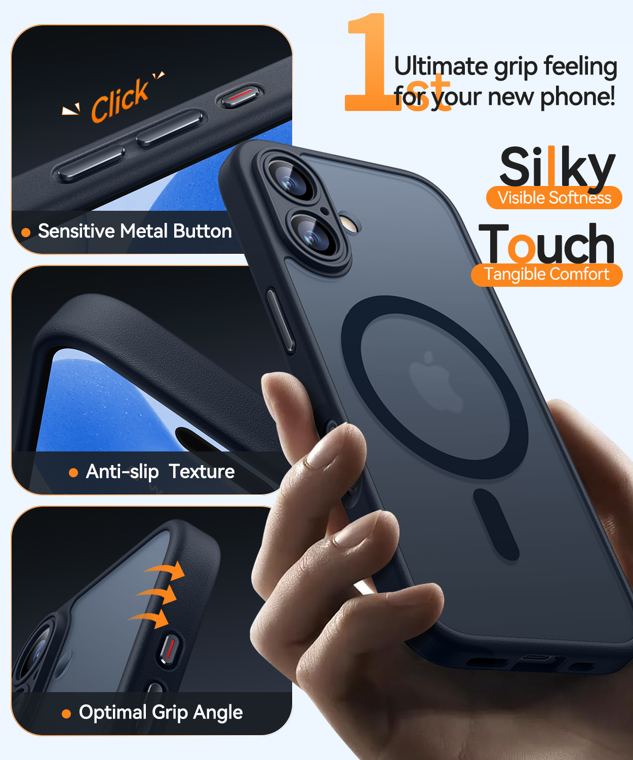 CANSHN für iPhone 17 Hülle mit Kameraschutz für Magsafe (TOP Militärschutz & Magnetkraft) iPhone 17 Case Stoßfest, Schwarz - Image 4
